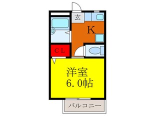 カメリアハイツＢの物件間取画像